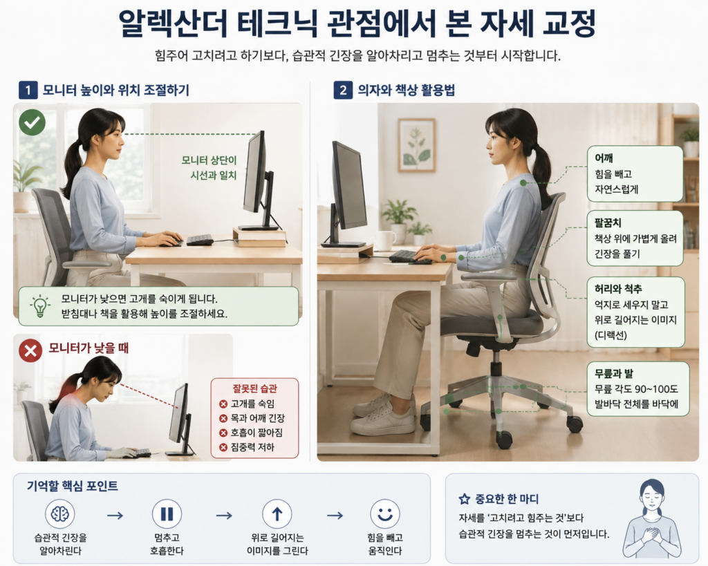 알렉산더 테크닉 관점에서 본 자세 교정